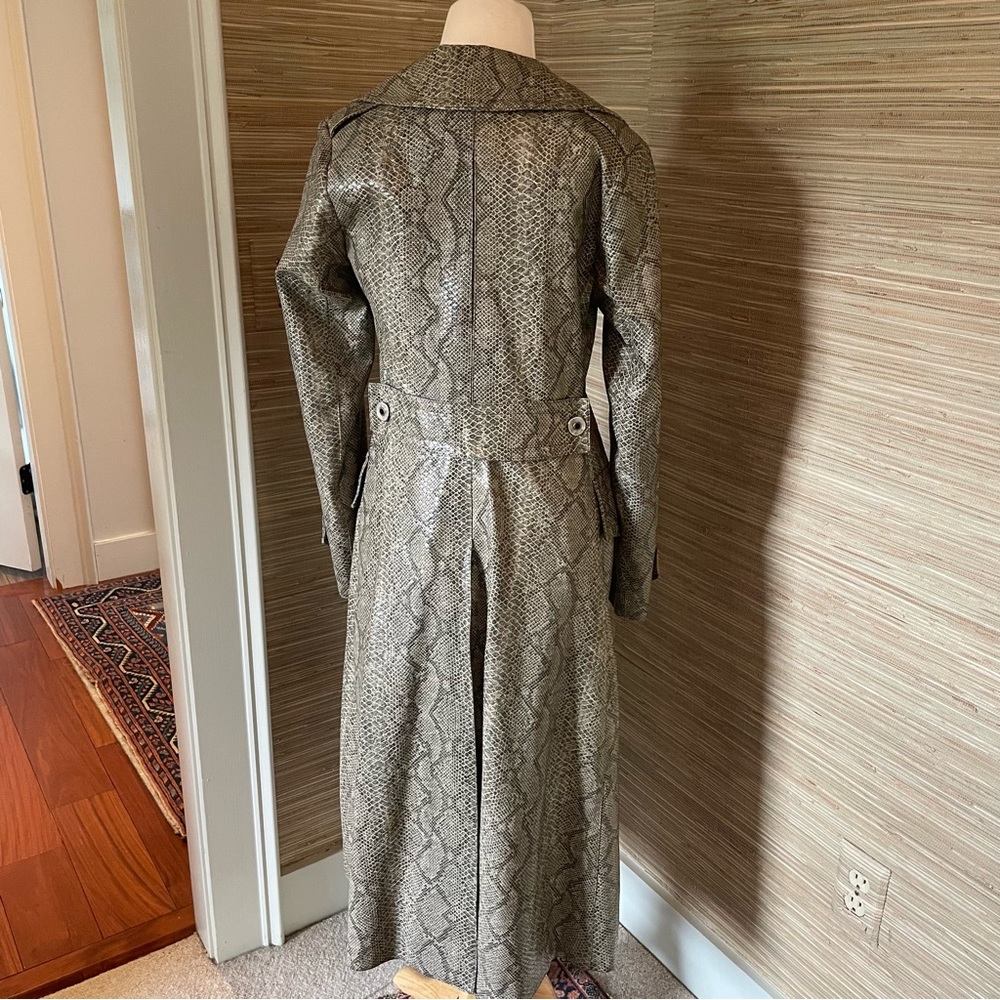 Vintage 1960s French Snakeskin Trench Jacket - Picture 4 of 6